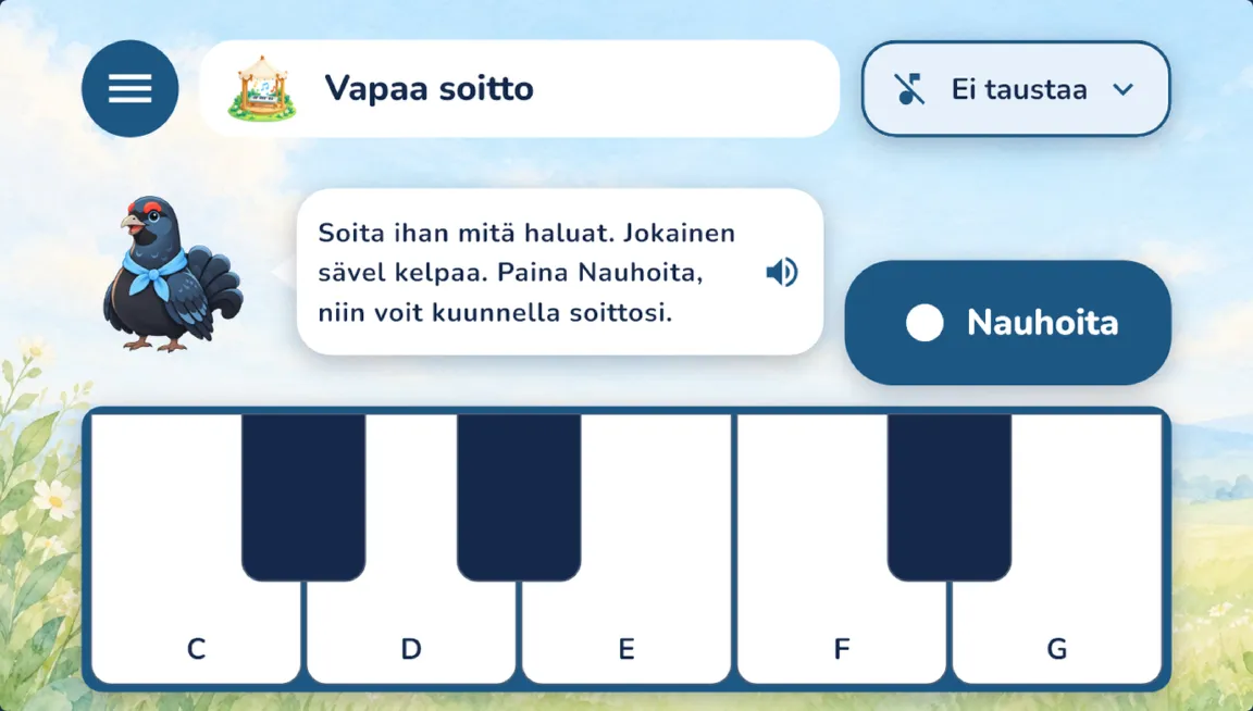 Vapaa soitto sovelluksessa